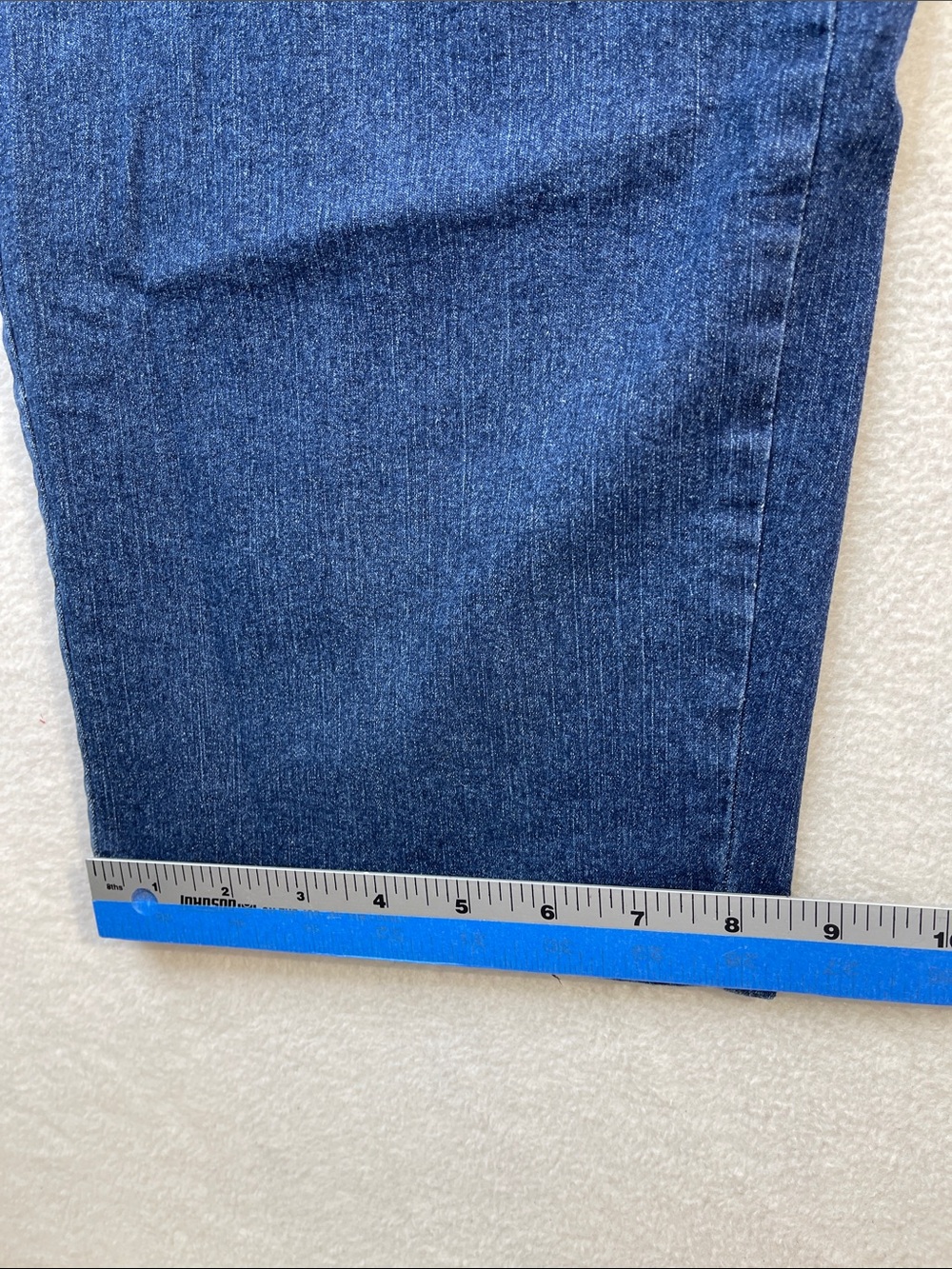 Ruby Rd. Straight Leg Jeans in Deep Blue WOMENS SIZE 22W PULL ON FAKE FRONT POCK - Picture 2 of 9